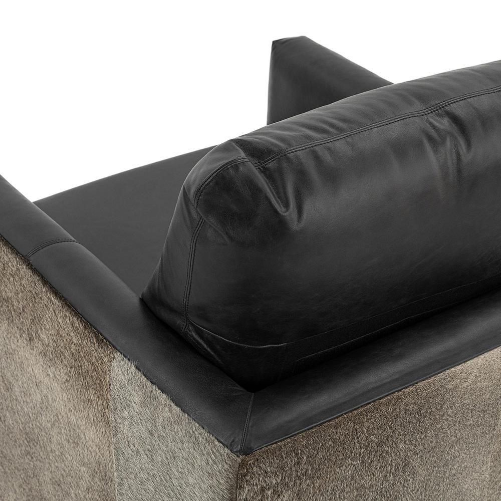 Classic Home  - Lathe Leather and Hide Accent Chair - Black - 53002067 veiw 7