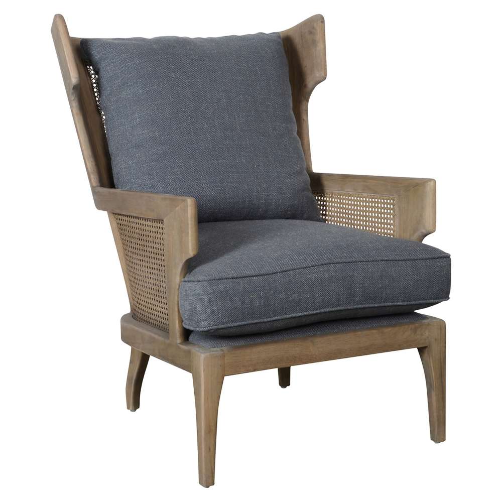 Classic Home - Lawrence Rattan Accent Chair Charcoal - 53004536 veiw 1