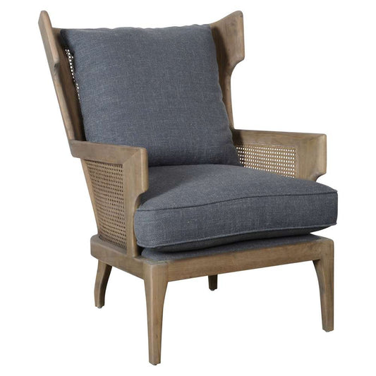 Classic Home - Lawrence Rattan Accent Chair Charcoal - 53004536 veiw 1