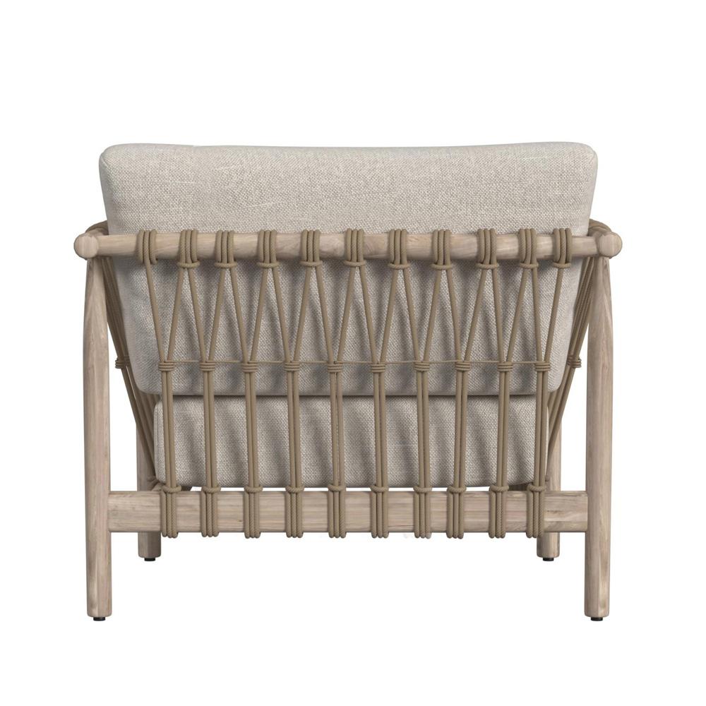 Classic Home - Leo Teak Wood Coastal Outdoor Accent Chair In Taupe - 53051567 veiw 3