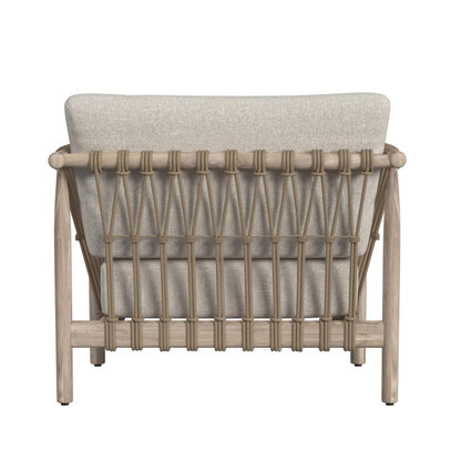 Classic Home - Leo Teak Wood Coastal Outdoor Accent Chair In Taupe - 53051567 veiw 3