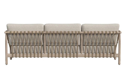 Classic Home - Leo Teak Wood Coastal Outdoor Sofa In Taupe - 53051568 veiw 5