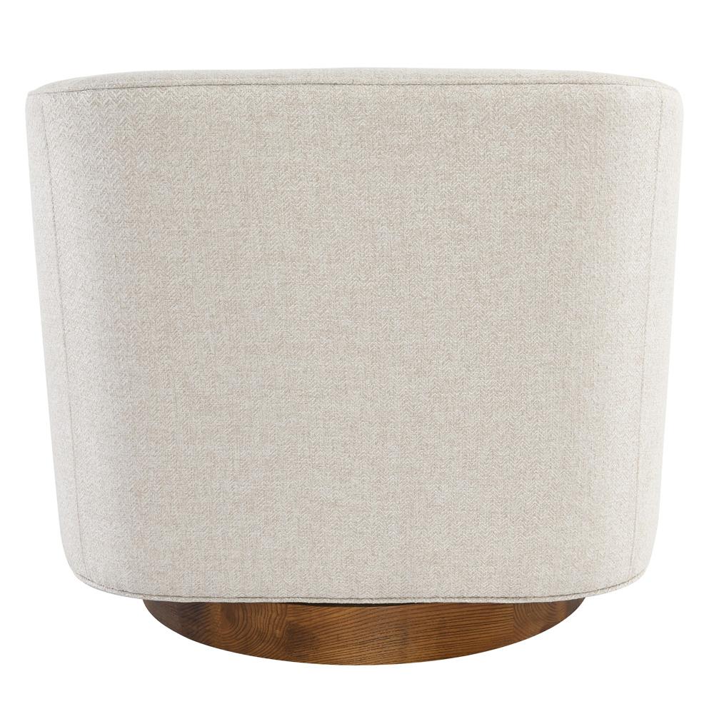 Classic Home Leonard Swivel Fabric Accent Chair - Thumbnail 3