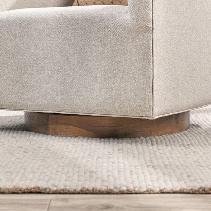 Classic Home - Leonard Swivel Fabric Accent Chair In Beige - 53004248 veiw 6