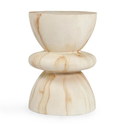 Classic Home - Leva Outdoor Stone Concrete Round End Table In Cream - 51031629 veiw 1