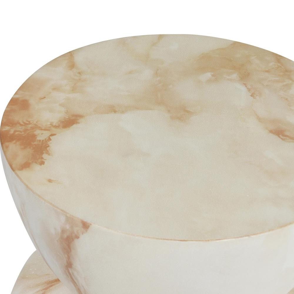 Classic Home - Leva Outdoor Stone Concrete Round End Table In Cream - 51031629 veiw 3