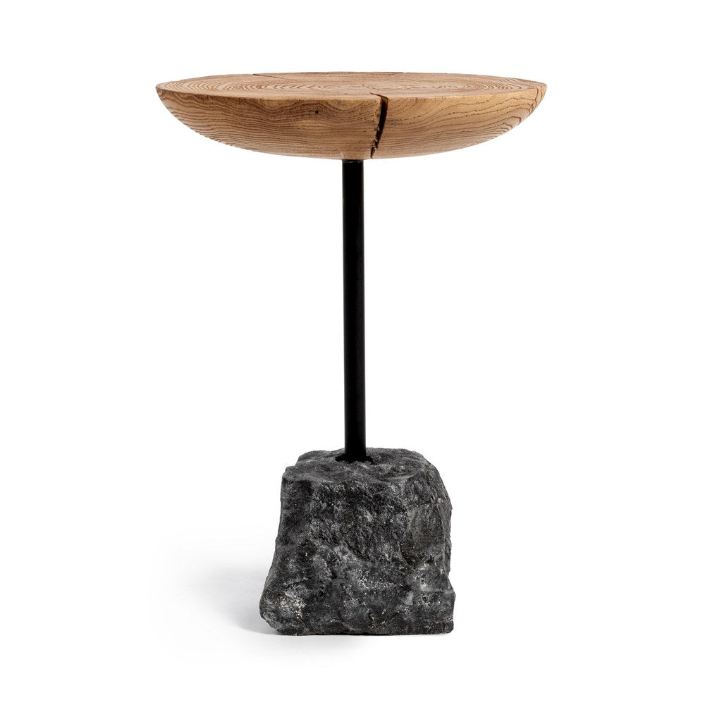 Classic Home - Linden Reclaimed Elm Accent Table - Natural - 51005471 view 2