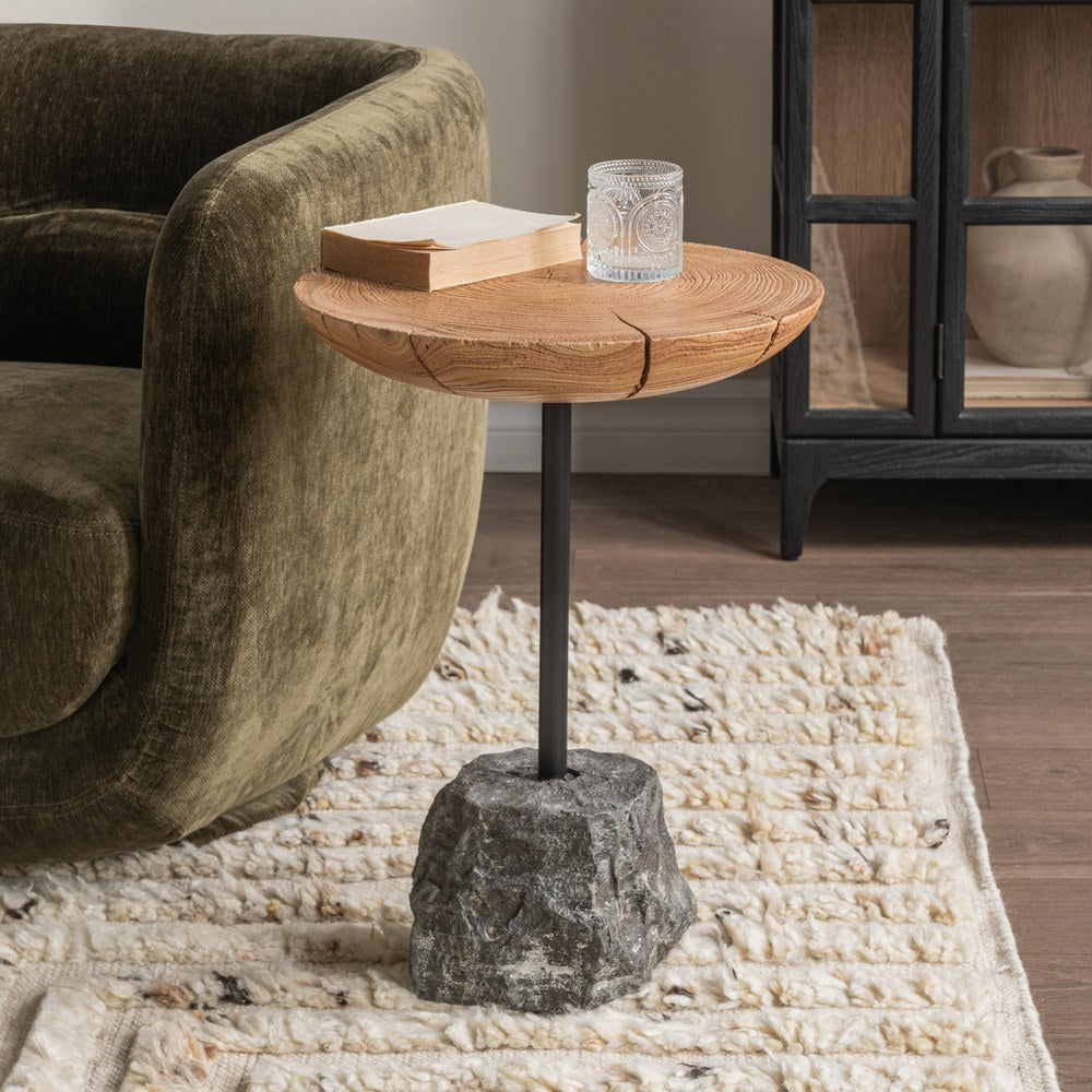 Classic Home - Linden Reclaimed Elm Accent Table - Natural - 51005471 view 6