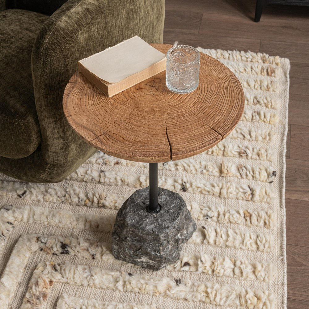 Classic Home - Linden Reclaimed Elm Accent Table - Natural - 51005471 view 7