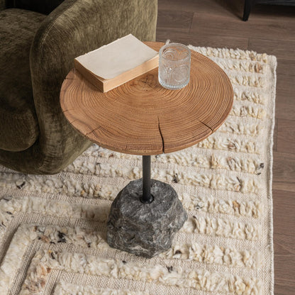 Classic Home - Linden Reclaimed Elm Accent Table - Natural - 51005471 view 7