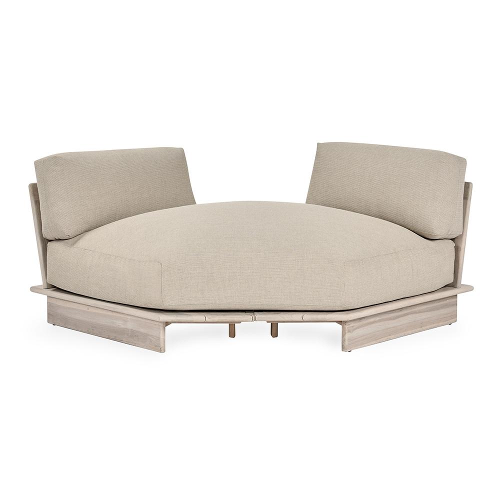 Classic Home  - Livia Outdoor Teak Modular Sectional - Taupe - 53051647 veiw 6