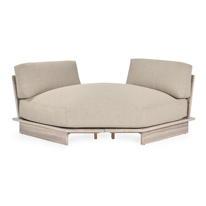 Classic Home  - Livia Outdoor Teak Modular Sectional - Taupe - 53051647 veiw 6