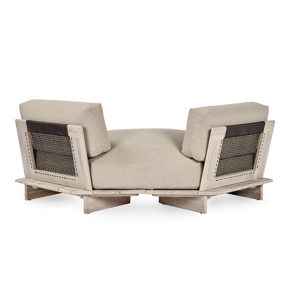Classic Home  - Livia Outdoor Teak Modular Sectional - Taupe - 53051647 veiw 7