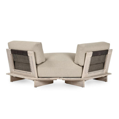 Classic Home  - Livia Outdoor Teak Modular Sectional - Taupe - 53051647 veiw 7