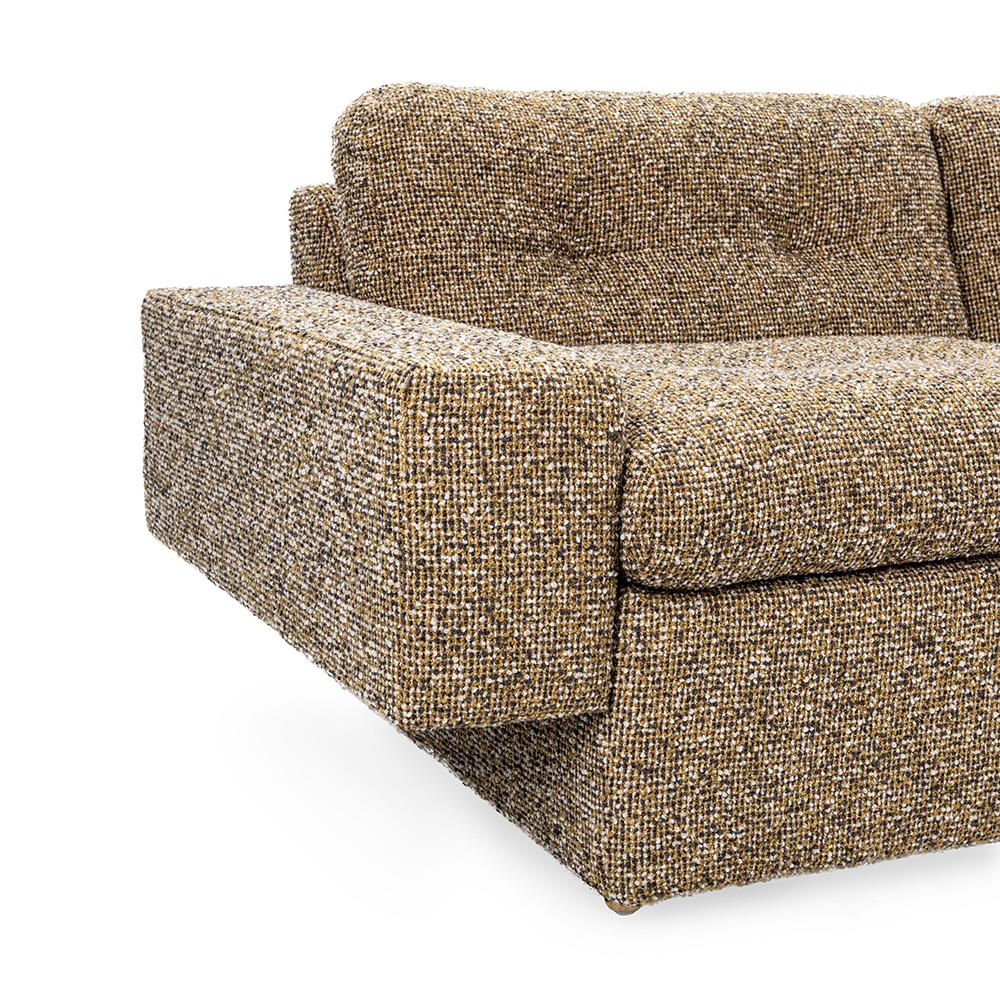 Classic Home  - Lucca 117in Upholstered Fabric Sofa in Honey Yellow - 6106SF16 veiw 6
