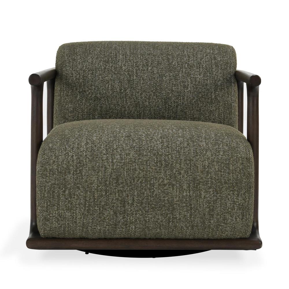Classic Home - Lucia Mid-Century  Green Boucle Fabric Upholstered Swivel Accent Chair - 53004802 veiw 2