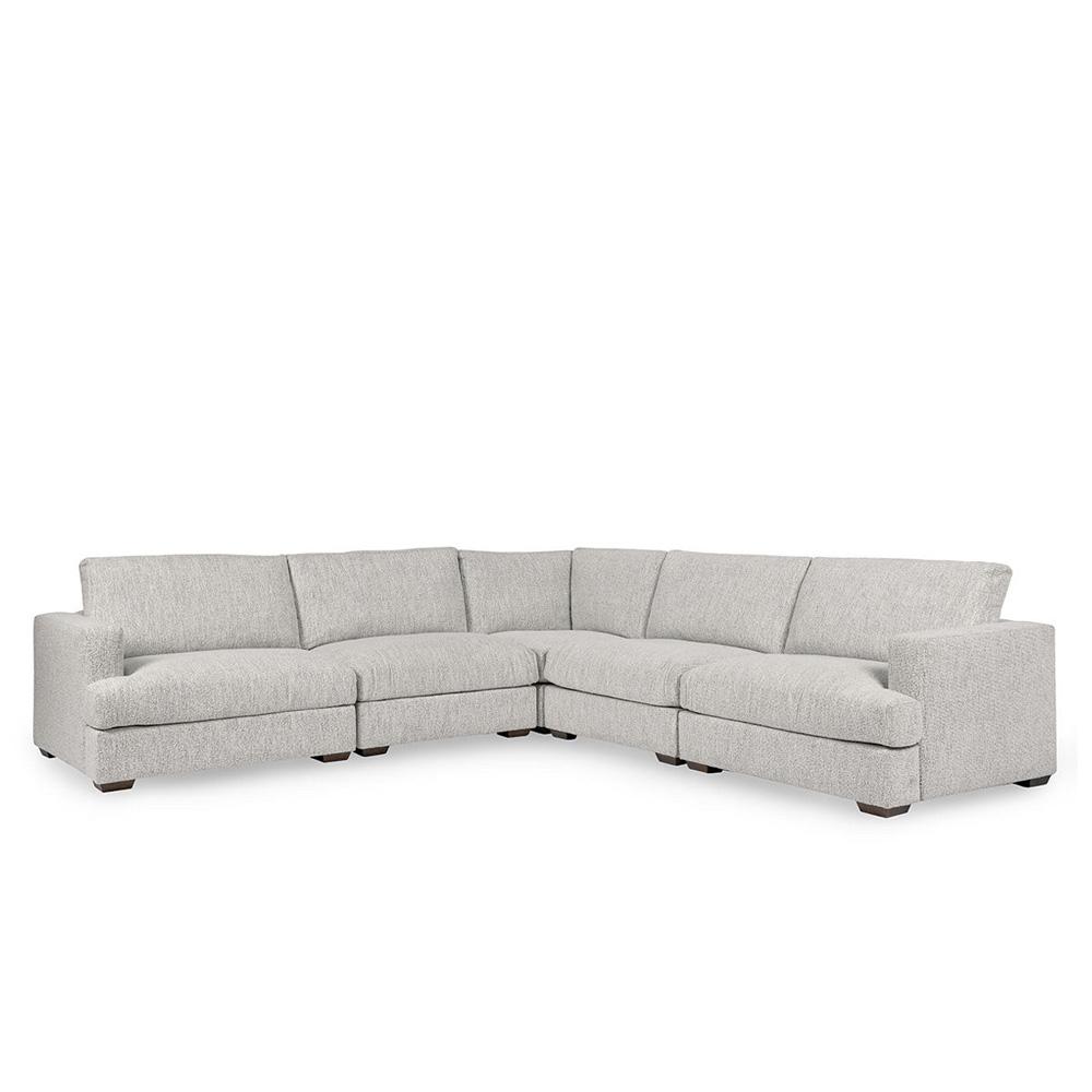 Classic Home - Ludwig 5-Piece Upholstered Fabric Sectional Sofa In Ivory - 53004809 veiw 2