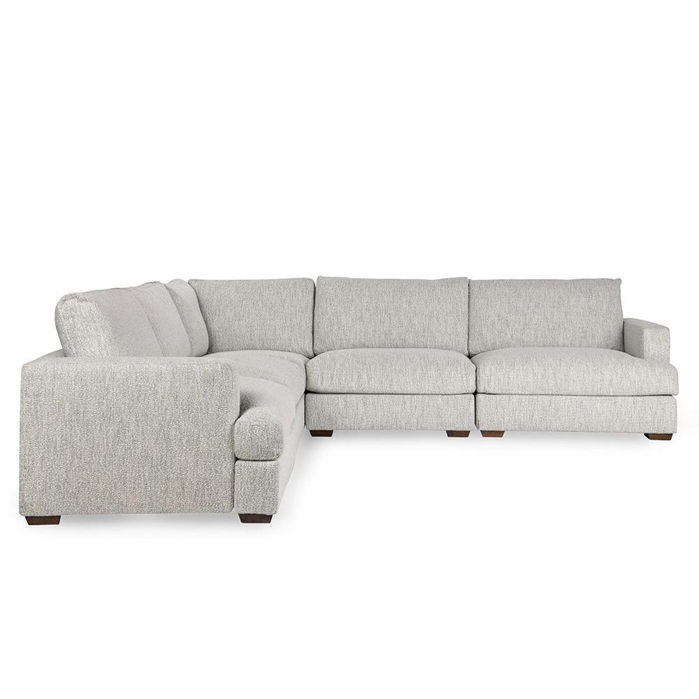 Classic Home - Ludwig 5-Piece Upholstered Fabric Sectional Sofa In Ivory - 53004809 veiw 4