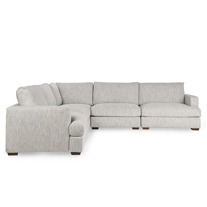 Classic Home - Ludwig 5-Piece Upholstered Fabric Sectional Sofa In Ivory - 53004809 veiw 4