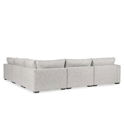 Classic Home - Ludwig 5-Piece Upholstered Fabric Sectional Sofa In Ivory - 53004809 veiw 5