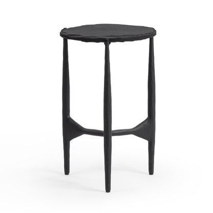 Classic Home - Luka Stone and Iron End Table - Charcoal Forge - 51012190 view 1