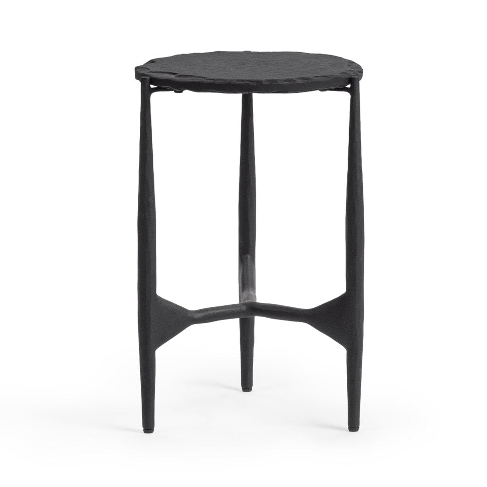 Classic Home - Luka Stone and Iron End Table - Charcoal Forge - 51012190 view 2