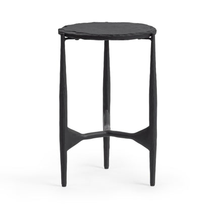 Classic Home - Luka Stone and Iron End Table - Charcoal Forge - 51012190 view 2