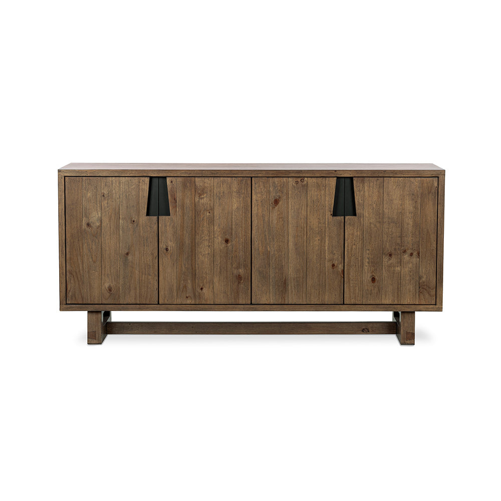 Classic Home - Lyra 78in Reclaimed Pine Wood Buffet Sideboard In Smoke Brown - 52004186 view 2