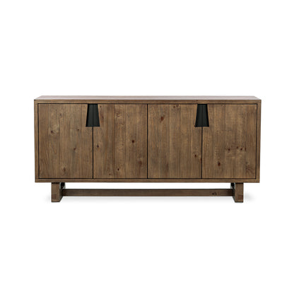 Classic Home - Lyra 78in Reclaimed Pine Wood Buffet Sideboard In Smoke Brown - 52004186 view 2