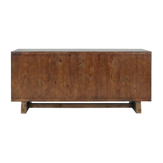 Classic Home - Lyra 78in Reclaimed Pine Wood Buffet Sideboard In Smoke Brown - 52004186 veiw 2