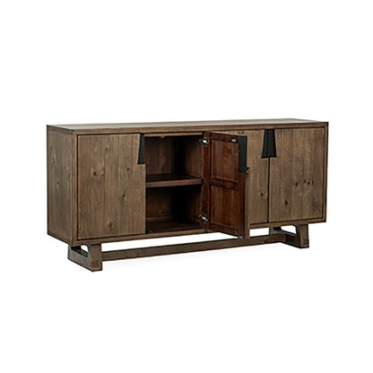 Classic Home - Lyra 78in Reclaimed Pine Wood Buffet Sideboard In Smoke Brown - 52004186 view 3