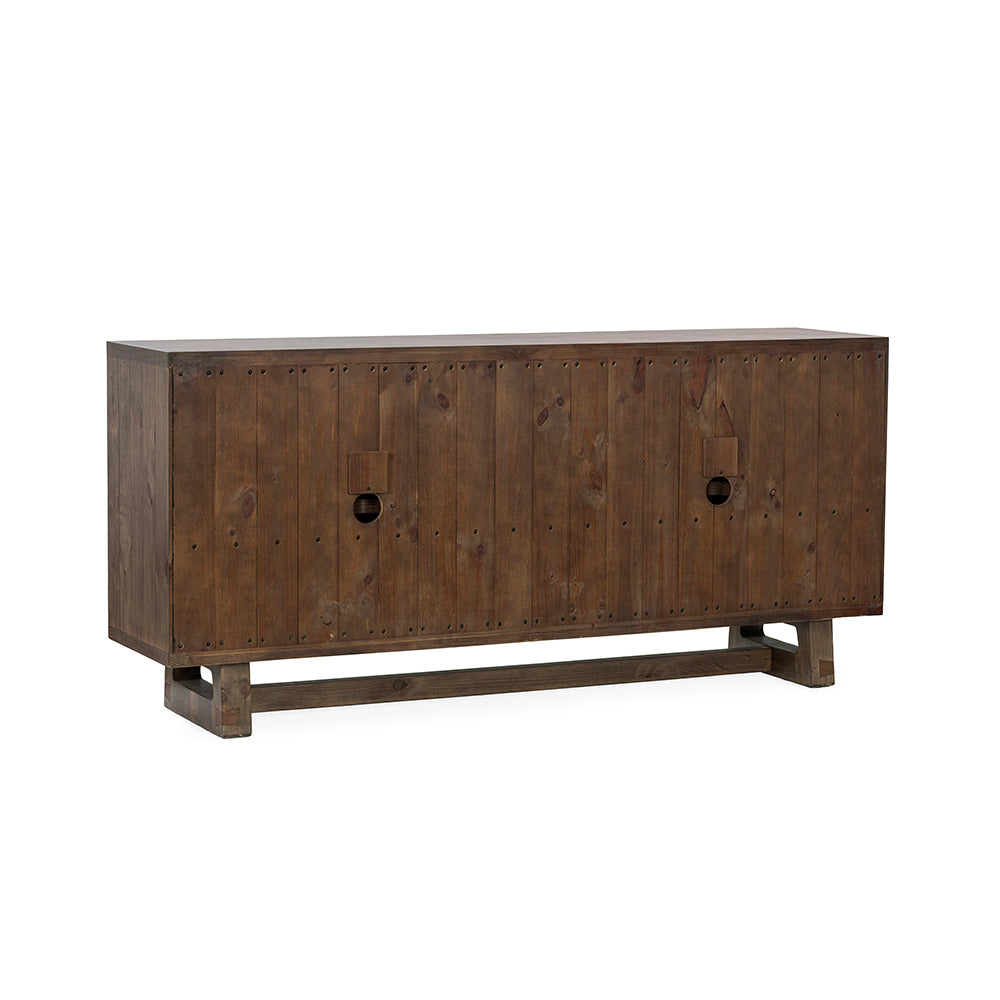 Classic Home - Lyra 78in Reclaimed Pine Wood Buffet Sideboard In Smoke Brown - 52004186 view 5