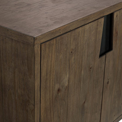 Classic Home - Lyra 78in Reclaimed Pine Wood Buffet Sideboard In Smoke Brown - 52004186 view 6