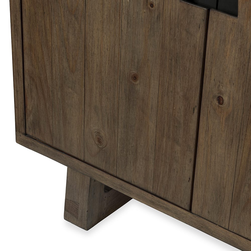 Classic Home - Lyra 78in Reclaimed Pine Wood Buffet Sideboard In Smoke Brown - 52004186 view 10