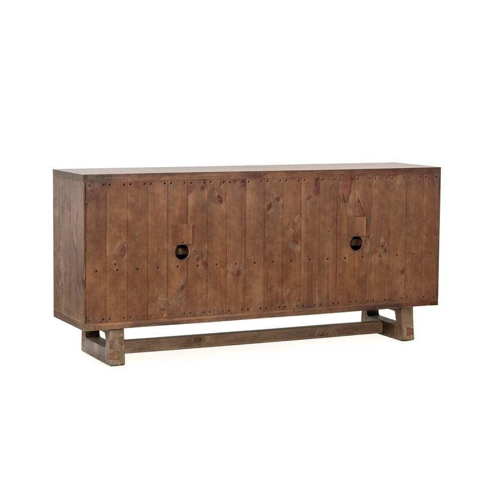 Classic Home - Lyra 78in Reclaimed Pine Wood Buffet Sideboard In Smoke Brown - 52004186 view 5