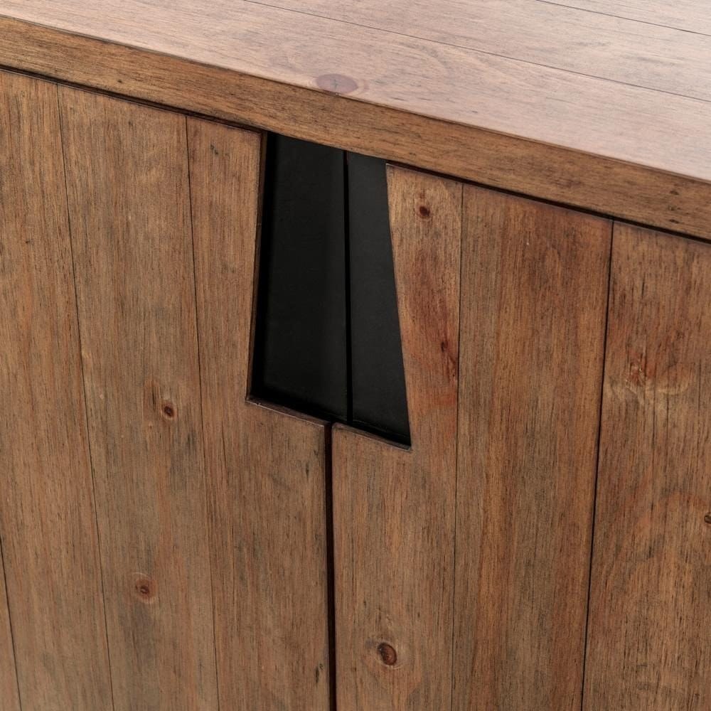 Classic Home - Lyra 78in Reclaimed Pine Wood Buffet Sideboard In Smoke Brown - 52004186 view 8