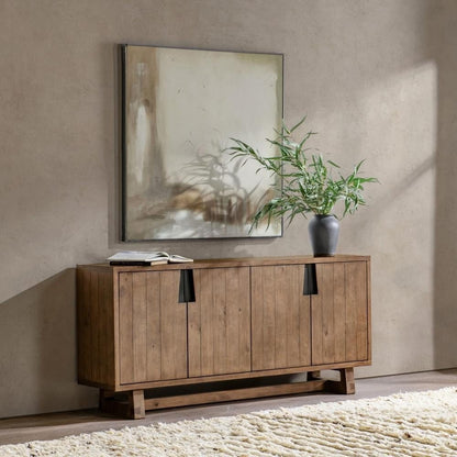 Classic Home - Lyra 78in Reclaimed Pine Wood Buffet Sideboard In Smoke Brown - 52004186 view 11