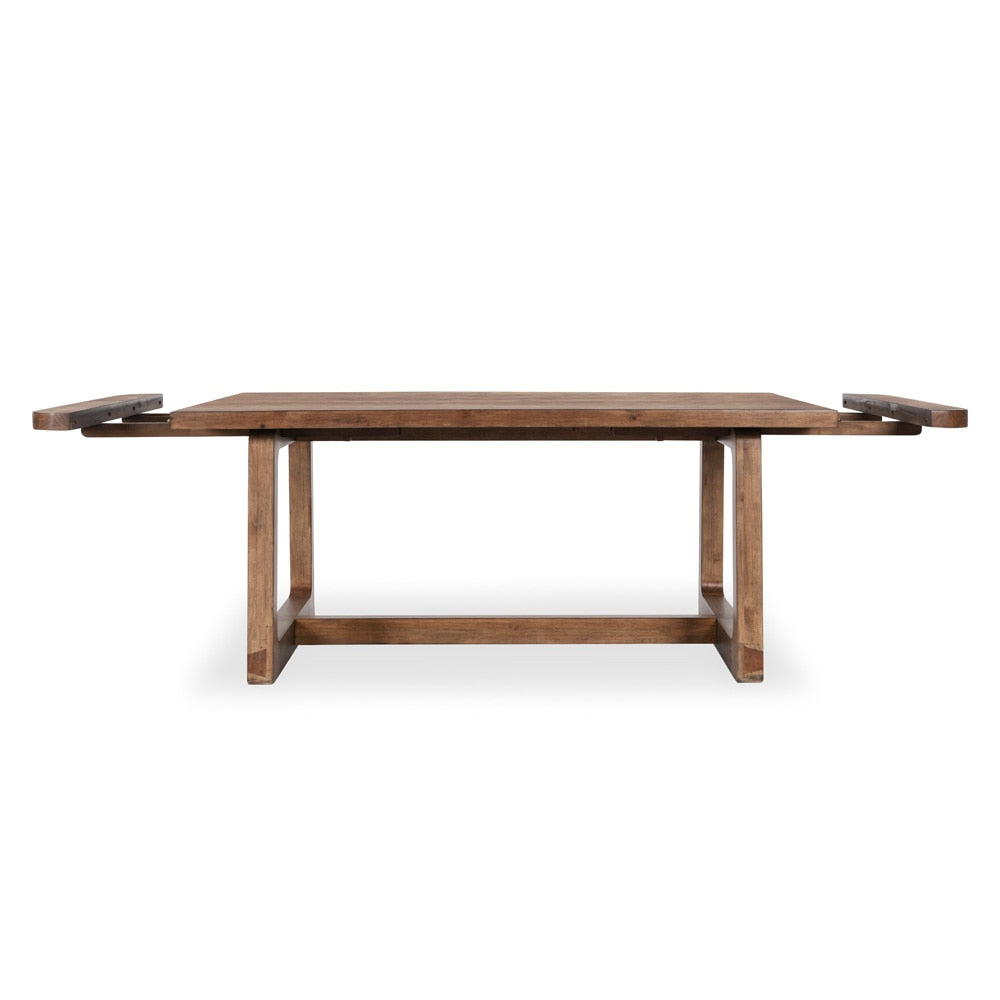Classic Home - Lyra 80-110in Pine Wood Extendable Dining Table In Smoke Brown - 51031642 veiw 3