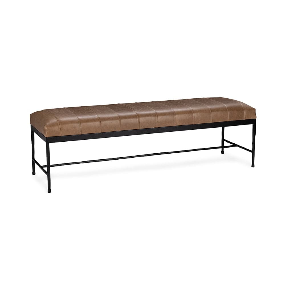 Classic Home  - Madeleine Leather Bench - Taupe - 53002075 veiw 1