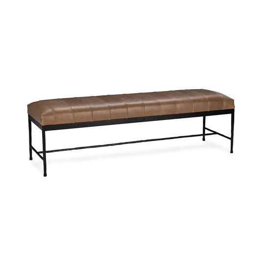 Classic Home  - Madeleine Leather Bench - Taupe - 53002075 veiw 1