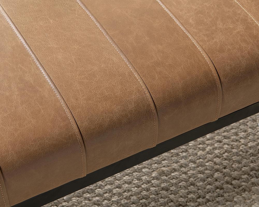 Classic Home  - Madeleine Leather Bench - Taupe - 53002075 veiw 10