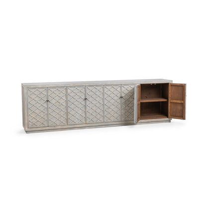 Classic Home - Malibu Reclaimed Pine Sideboard Buffet - Blue Washed - 52004765 view 3