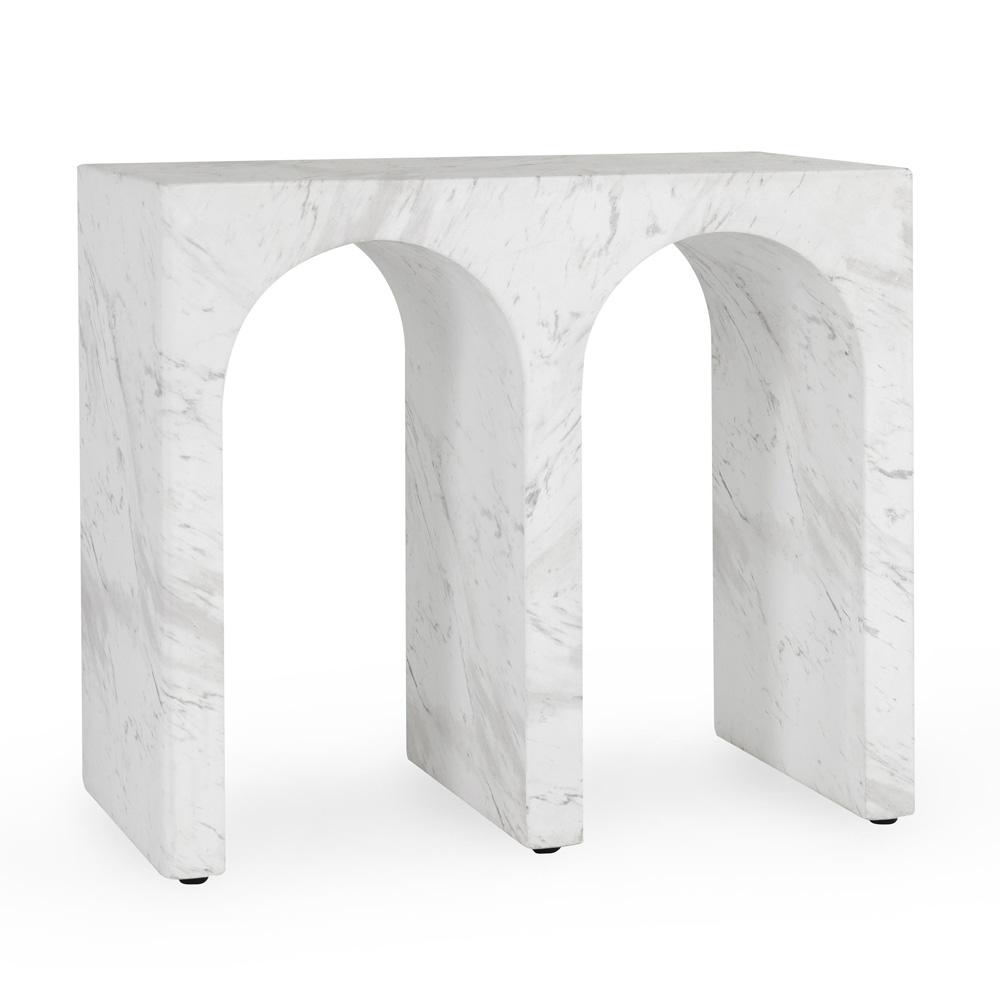 Classic Home - Marmo Outdoor Stone End Table In Ivory - 51031622 veiw 1