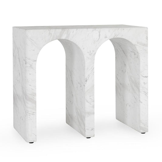 Classic Home - Marmo Outdoor Stone End Table In Ivory - 51031622 veiw 1