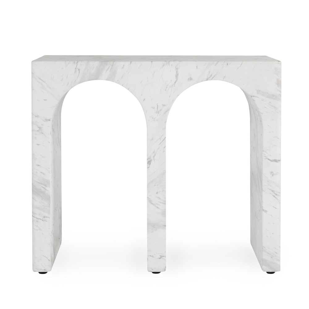 Classic Home - Marmo Outdoor Stone End Table In Ivory - 51031622 veiw 2