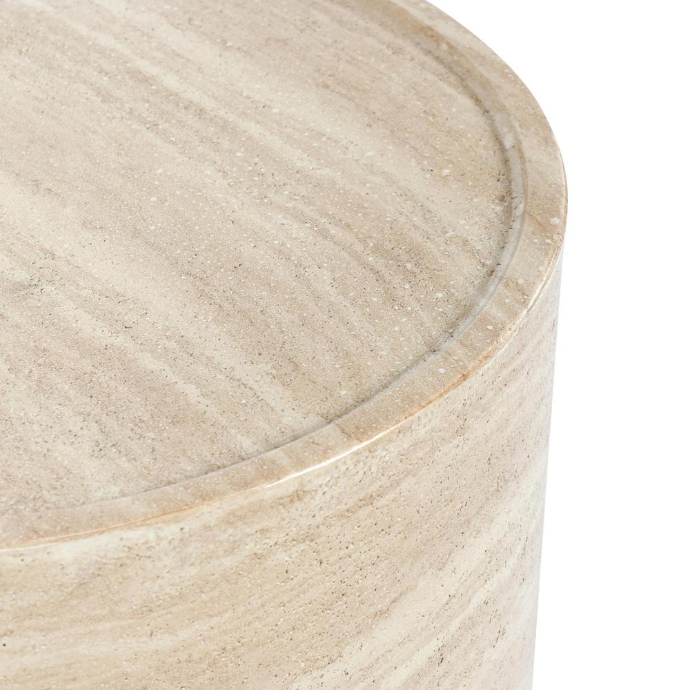 Classic Home - Mckenna Round Stone Outdoor End Table In Beige - 51031625 veiw 3