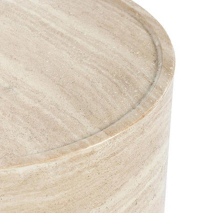 Classic Home - Mckenna Round Stone Outdoor End Table In Beige - 51031625 veiw 3