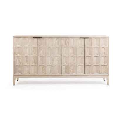 Classic Home - Mira Oak Wood Sideboard Buffet - Soft Ash - 52004671 view 2
