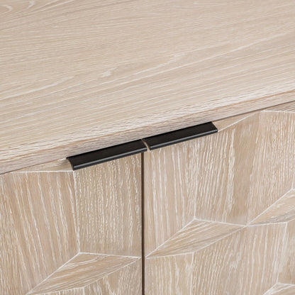 Classic Home - Mira Oak Wood Sideboard Buffet - Soft Ash - 52004671 view 6