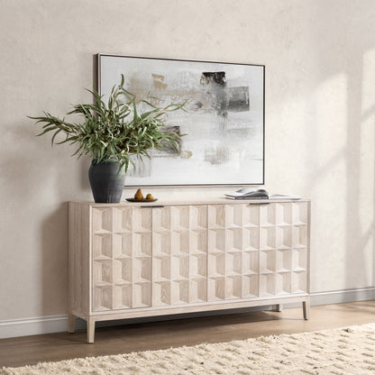 Classic Home - Mira Oak Wood Sideboard Buffet - Soft Ash - 52004671 view 7